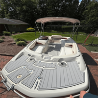 Tapis de pont en mousse EVA imitation teck pour plateforme de bain et cockpit de bateau Tahoe 2005-2008, style SeaDek MarineMat Gatorstep, auto-adhésif