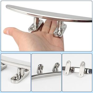 YUMETAL Bittele per Ormeggio Barca in Acciaio Inossidabile 316 da 5/6/8 Pollici, Design a Base Aperta e Parte Superiore Piatta per Ponte e <span class=keywords><strong>Accessori</strong></span> Nautici Marini - Product Image 3