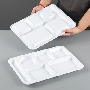 <b>Melamine</b> tableware, fast food <b>plates</b>, divided <b>plates</b>, commercial five- or six-compartment <b>plates</b>, multi-compartment rice - Product Image 2