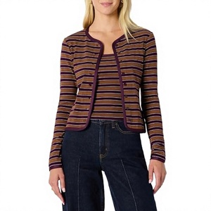 Camisa/Blusa de Manga Larga de Fibra de Bambú 100% Tejida con Diseño Geométrico, Estilo Casual Europeo de Otoño para Mujer, Holgada y Estilizadora - Product Image 3
