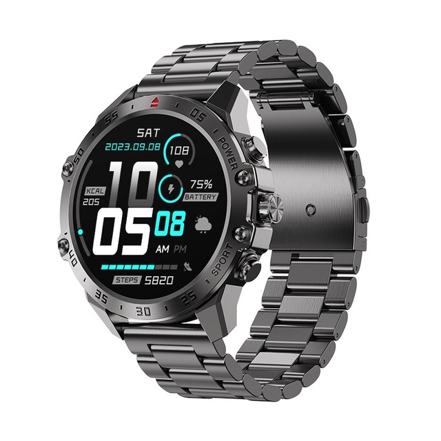2026 T57 Men's Fitness Smartwatch 1.43-Inch AMOLED Display Health Monitoring Waterproof BT Call Voice Magnetic Silicone