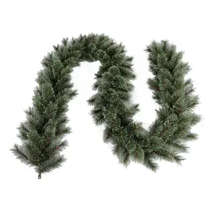 Longstar Christmas Tree Supplier Luxury Christmas Hanging Garland PVC Pine Needle Decorated Xmas Garland and Wreath