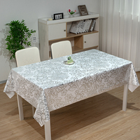 Nappe Rectangulaire Florale Argentée Rose RNPT en PVC pour Vente en Gros – Nappes de Table en PVC