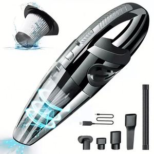 Aspirateur sans fil portable 120W, compact, pour sièges de voiture, aspirateur humide et sec pour voiture - Product Image 1