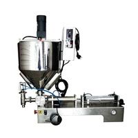 Machine de remplissage semi-automatique pour sac en verre, trémie chauffante pour huile de baume à gelée de pétrole, beurre d'arachide, cire, graisse, miel