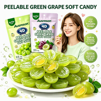 Bonbons mous pelables saveur raisin vert Halal de haute qualité SPL OEM, saveur fruitée naturelle, bonbons mous pelables saveur raisin vert en vrac