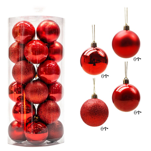 Boules de Noël en plastique incassable OEM/ODM, miroir/mat/pailleté, décorations de Noël pour arbre décoratif de centre commercial - Product Image 2