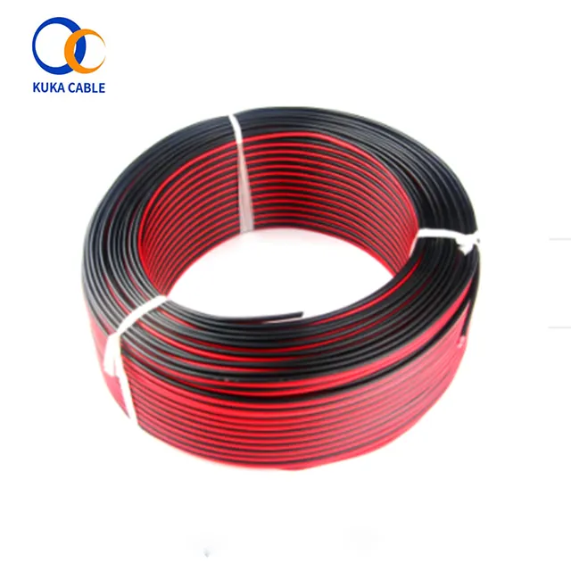 0.75mm2 Twin Core Thinwall Cable Red/Black Two 2 Core 11 Amp Wire 50 Metre Roll 
