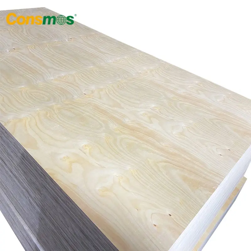 Tablero de madera contrachapada de pino de alta calidad, 15mm, 16mm, grado de armario, laminado