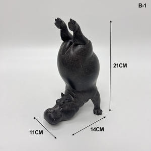 Groothandel Creatieve Dierenbeeld Yoga Nijlpaard Beeldje Originele Cadeaus Creatieve Huisdecoratie voor Woonkamer Tafeldecoratie - Product Image 5