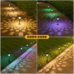 Lampe solaire de jardin à LED, lampe de pelouse extérieure, étanche, alimentée par énergie solaire, décorative, pour cour, patio, jardin - Product Image 4