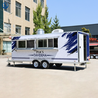 Remorque de cuisine mobile Honlu pour le café, les desserts, les burgers, le barbecue, les collations et les services de restauration de nourriture de rue