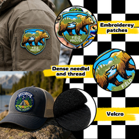 Écusson personnalisé pour l'aventure en plein air, camping, randonnée, tactique, à fixation auto-agrippante, broderie nature et sauvage pour sac à dos