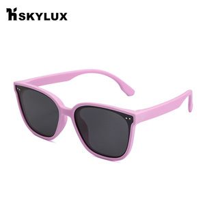Lunettes de soleil rectangulaires pour enfants, monture complète, polarisées, protection solaire UV400, mode unisexe, 23050 - Product Image 4