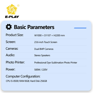 EasyPlay Cabine <span class=keywords><strong>Photo</strong></span> Commerciale IA <span class=keywords><strong>360</strong></span>° avec Écran 23,6 pouces, Distributeur Automatique de Photos en Libre-Service et Entrée de Paiement Personnalisée - Product Image 4