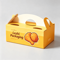 Boîte à emporter pour poulet frit en gros, emballage alimentaire rapide portable en carton