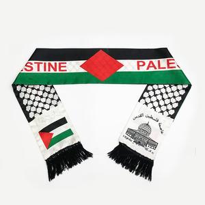 Good Quality Palestine Flag Scarves Events 14*135 cm Customized Neck Scarf Decoration Satin Polyester Scarf