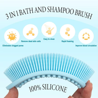 Éponge exfoliante en silicone personnalisable avec logo, alternative au loofah, brosse de bain douce à poils souples, séchage rapide, convient aux peaux sensibles