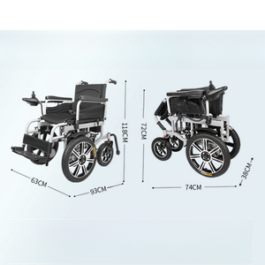 Sedia a rotelle elettrica leggera portatile per disabili pieghevole motorizzata mobilità sedia di respirazione attrezzature per la riabilitazione - Product Image 2