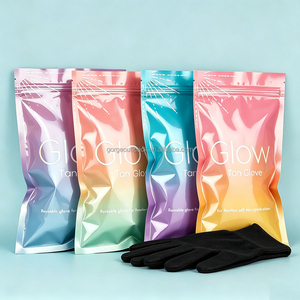 Gants de bronzage personnalisés avec logo, emballage en sachet Mylar, pochette autoportante, sacs holographiques avec fermeture éclair - Product Image 2