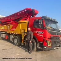 Camion pompe à béton Sany 2020 62m 510HP Diesel Euro V 4 essieux, d'occasion, faible nombre d'heures de fonctionnement, moteur fiable, productivité 180-120m/h