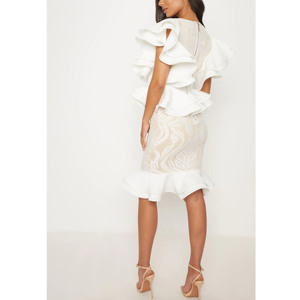 Nuovo Abito Casual da Donna con Maniche Corte, Stile a Costine, Ampio con Volant, in Spandex con Patchwork <span class=keywords><strong>Leopardato</strong></span> per Donne Africane - Product Image 6