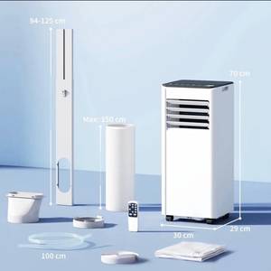 Portable <b>Air</b> <b>Conditioner</b> 9000-12000 BTU Cooling Only Remote Control Household Use AC Power 1500W R410A Fixed Frequency <b>Mini</b> Port - Product Image 2
