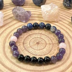 Natural Stone <b>Bracelet</b> Colorful Glass <b>Beaded</b> Meditation Jewelry Expert In-house Production Custom Sample Making - Product Image 4