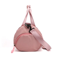Femmes pour sac fourre-tout de gymnastique rose Logo personnalisé bagage de sport en nylon étanche pour voyage Design de mode compartiment à chaussures toile