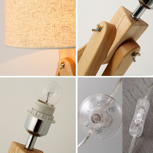 Bureau Moderne LED Lampadaire Demi Lune Strass Petite Taille E27 Base en Bois Salon Trépied Haut CRI 95 5 Ans - Product Image 3