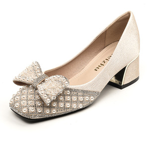 Scarpa singola diamantata d'acqua per donna con piedi allargati e paffuti grandi taglie 41-43 per dimagrire e bocca poco profonda 2025 nuovo modello - Product Image 6