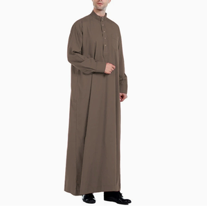 52-62 Hombres musulmanes de manga larga Thobe Ropa islámica Arabia <span class=keywords><strong>Saudita</strong></span> Hombres Kaftan Thobe Tallas grandes Hombres Kaftans - Product Image 3