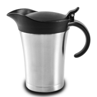 Bouillonnière en acier inoxydable à double paroi isolée de 400 ml et 800 ml avec poignée, distributeur de sauce pour le dîner à la maison, au restaurant, en cuisine