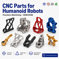 Composants robotiques de haute précision en alliage d'aluminium, surface anodisée dure, tolérance stricte, pièces usinées CNC