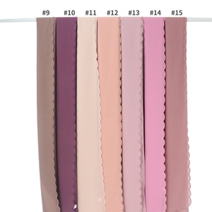 Cổ Phiếu Sẵn Sàng Sò Hijab Sang Trọng Thêu Nặng Voan Khăn Với Sulam Khăn Choàng Phụ Nữ Opp Túi Hồi Giáo Khăn Choàng <span class=keywords><strong>15</strong></span> OEM Thời Trang 10Pcs - Product Image 4