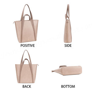 กระเป๋าโท้ทแบบเปิดปิดหนัง PU สำหรับทั้งชายและหญิงกระเป๋าสไตล์คลาสสิกสุดหรู - Product Image 5