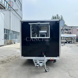 Carrito de Comida Eléctrico Cuadrado Negro para Helados, Remolque de Comida Móvil Personalizado, Precio de Fábrica - Product Image 4