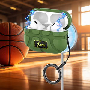 Couverture d'écouteur de basket-ball en gros d'usine pour étui <span class=keywords><strong>airpods</strong></span> pour <span class=keywords><strong>Airpods</strong></span> Pro 2 3 Max étui pour Airpod couverture arrière - Product Image 3