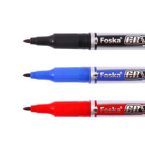 Foska 3 colori vivaci impermeabili macchia resistente inchiostro rapido a secco a <span class=keywords><strong>punta</strong></span> sottile pennarello per CD e DVD - Product Image 4