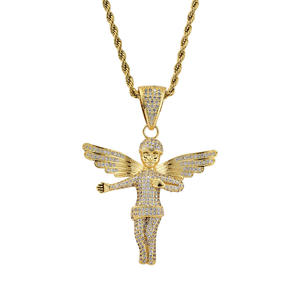 Collier ange ailé, <span class=keywords><strong>accessoires</strong></span> pour hommes, style streetwear, hipster, hip hop - Product Image 3