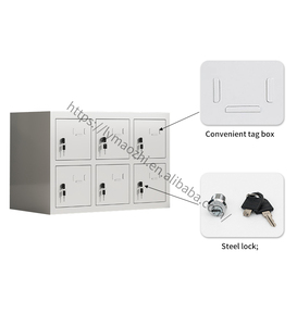<span class=keywords><strong>Casier</strong></span> de rangement <span class=keywords><strong>pour</strong></span> téléphones portables à 6 portes durable avec serrure à clé en acier, école, bureau, usine, armoire de rangement <span class=keywords><strong>pour</strong></span> téléphones portables - Product Image 2