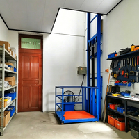 Petite plateforme élévatrice pour hôtels, élévateur de fret hydraulique électrique simple, grue d'entrepôt et d'usine, rail de guidage fixe