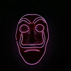Masque lumineux Dali pour Halloween, LED, ambiance festive, <span class=keywords><strong>d</strong></span>écorations, masque de <span class=keywords><strong>film</strong></span> La Maison des Cartes - Product Image 3