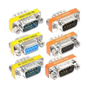 Atacado De Alta Qualidade 9pin D-SUB Db9 Rs232 Serial Masculino Conector Feminino Adaptador OEM Fabricante Fornecedor