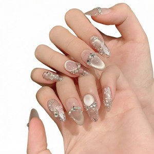 Boîte de 240 capsules d'ongles américains en amande, couverture complète, courtes, ovales, pour extension d'ongles, système d'extension, vente chaude, forme ballerine/cercueil - Product Image 2