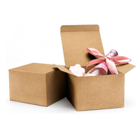 Petits coffrets cadeaux noirs 2x2x2 pouces emballage de bonbons bébé douche fête d'anniversaire Cupcake coffrets cadeaux en papier
