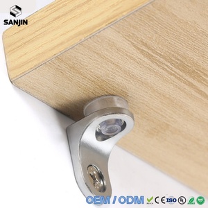 Support de cloison <span class=keywords><strong>pour</strong></span> armoire, équerre de fixation en acier <span class=keywords><strong>pour</strong></span> cloison de placard, support <span class=keywords><strong>pour</strong></span> panneaux en verre ou en bois, quincaillerie de fixation - Product Image 3