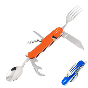 Có Thể Tháo Rời 2Pcs Thép Không Gỉ Dao Kéo Đặt Du Lịch Ngoài Trời Cắm Trại Công Cụ Thiết Lập Cầm Tay Công Cụ Thiết Lập Cho Cắm Trại Sự Sống Còn Sự Kiện - Product Image 1