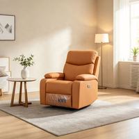 Canapé-lit individuel avec fauteuil inclinable à commande manuelle pour la détente, idéal pour le home cinéma et le salon