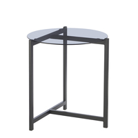 Mini table d'appoint d'angle la moins chère, table basse en fer de petite taille, table basse en verre de Chine, ensembles de tables basses